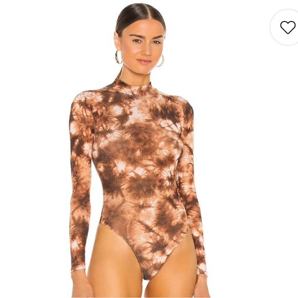 Monroe Bodysuit in Brown Tie Dye - Picture 3 of 14
